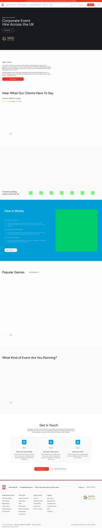 Fun Pro UK website homepage showing video header, testimonials, brand logos, and a "How it Works" section