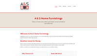 A&S Home Furnings website - a simple, mostly text website with clear links to learn about the home clearance services they offer